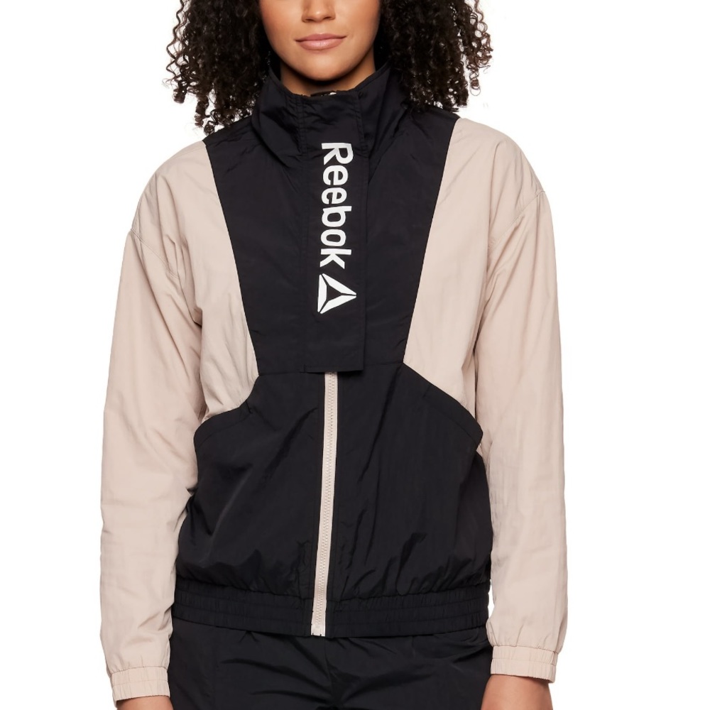 Reebok Track Jacket Front Flap Front Pockets Windbreaker Lightweight Jacket L